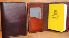 Load image into Gallery viewer, Leather Field Notebook Cover with card slots