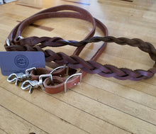 Load image into Gallery viewer, Harness Leather Split Reins 8ft
