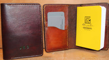 Load image into Gallery viewer, Leather Field Notebook Cover with card slots

